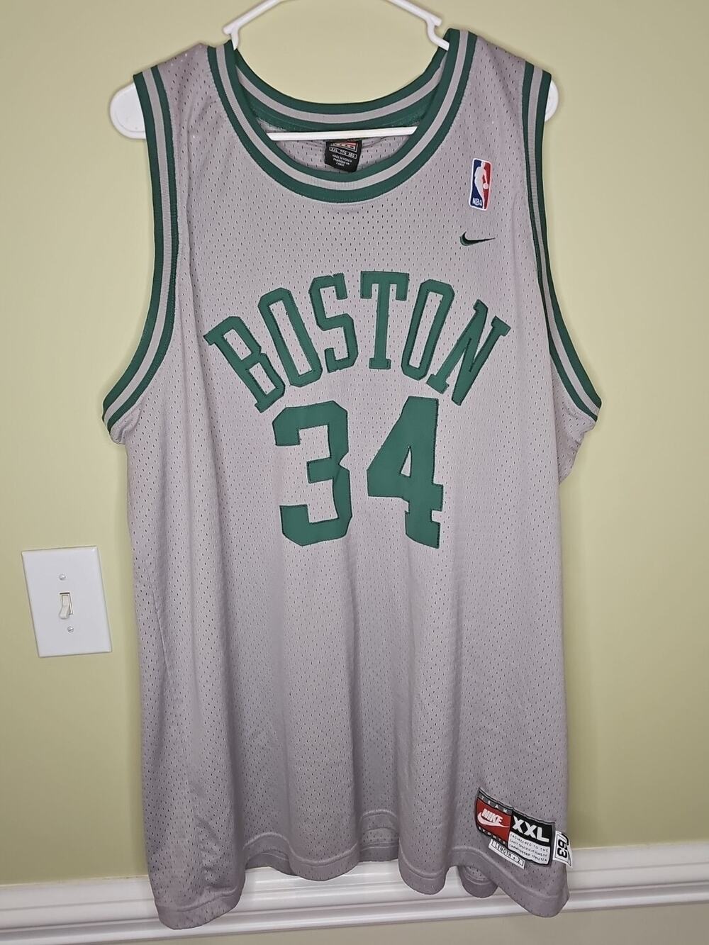 Nike TEAM SPORTS Rewind 63 #34 Paul Pierce NBA Boston Celtics Gray Jersey XXL
